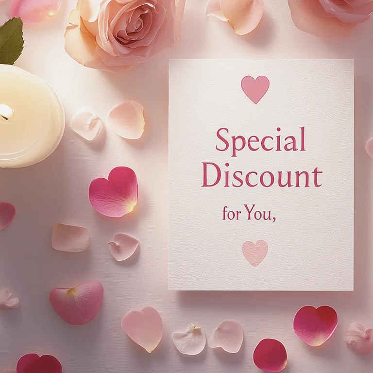 キャンドルと花びら、特典を連想させる静かな演出